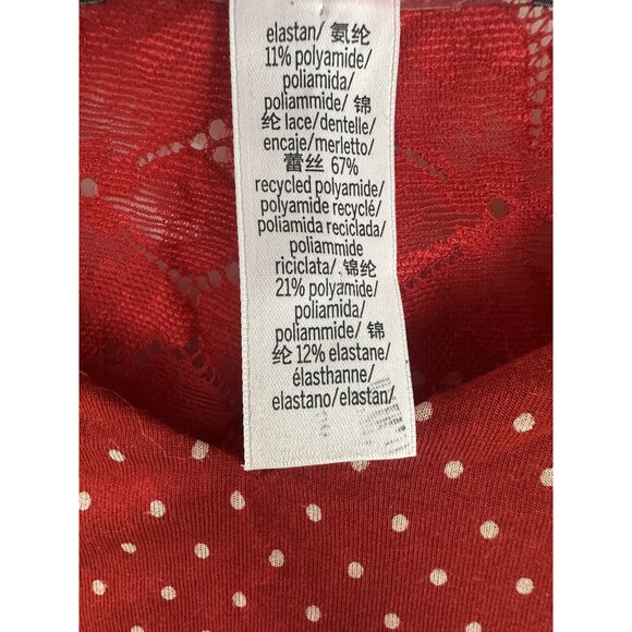 Victoria's Secret Stretch Modal Lace Back Cami Shorts Set Red Pink Polka Dot XXL - Picture 9 of 16